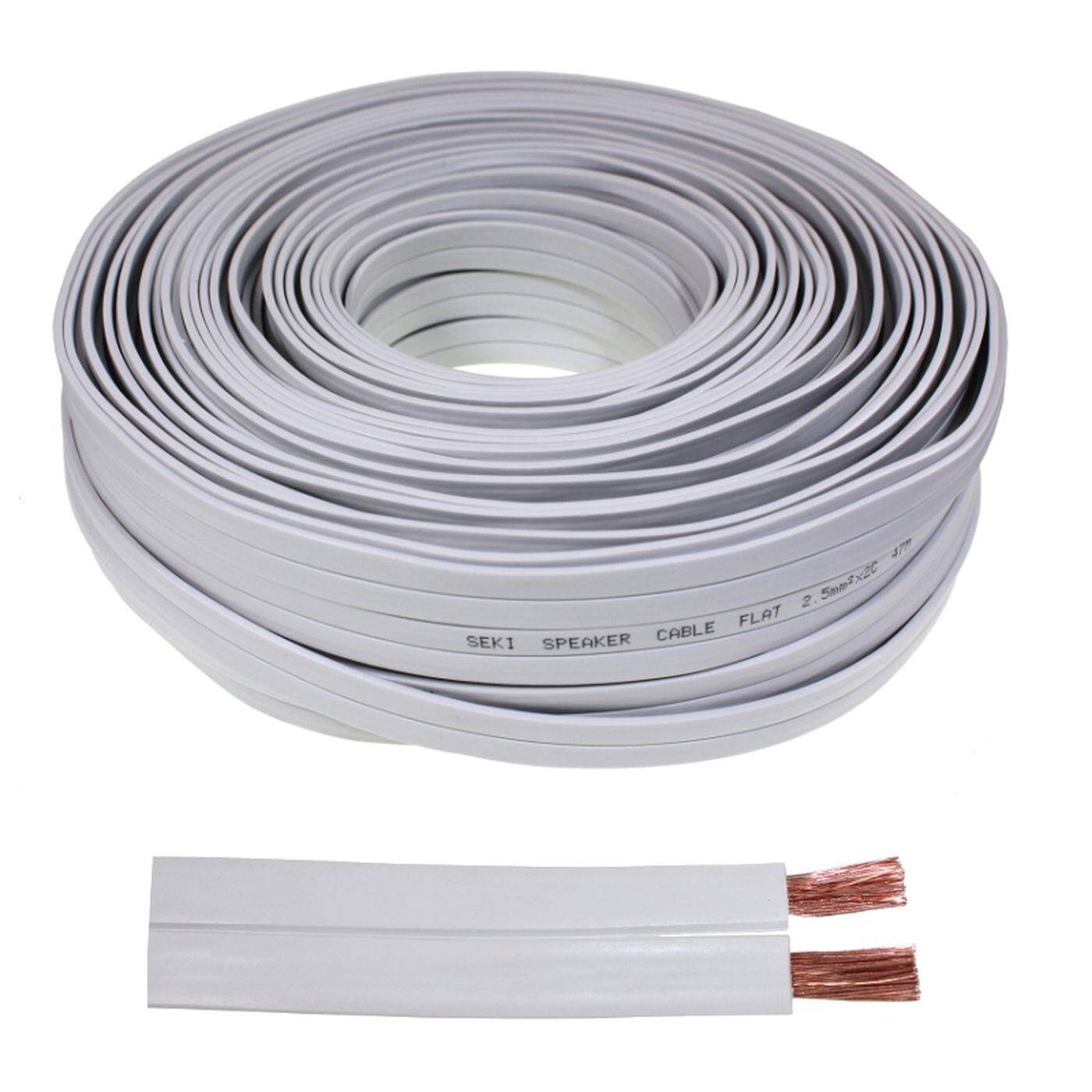 50m Lautsprecherkabel 2x 4mm² Audiokabel Boxenkabel Flachkabel 3mm 50m Lautsprecherkabel 2x 4mm² Audiokabel Boxenkabel Flachkabel 3mm