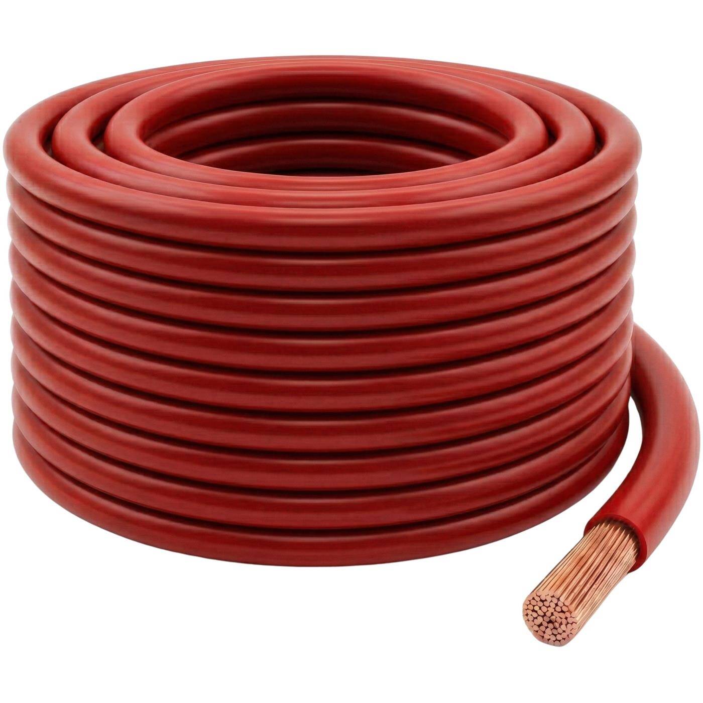 Lumonic 20m FLY Vehicle cable 16mm² Red | Single-core automotive stranded wire | Oil and fuel resistant, flame retardant | Low voltage
