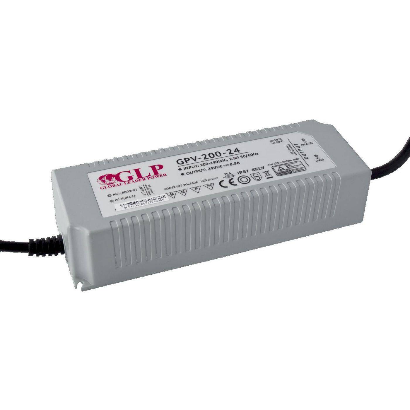 GL Power GPV-200-12 192W 12V 16A LED power supply IP67