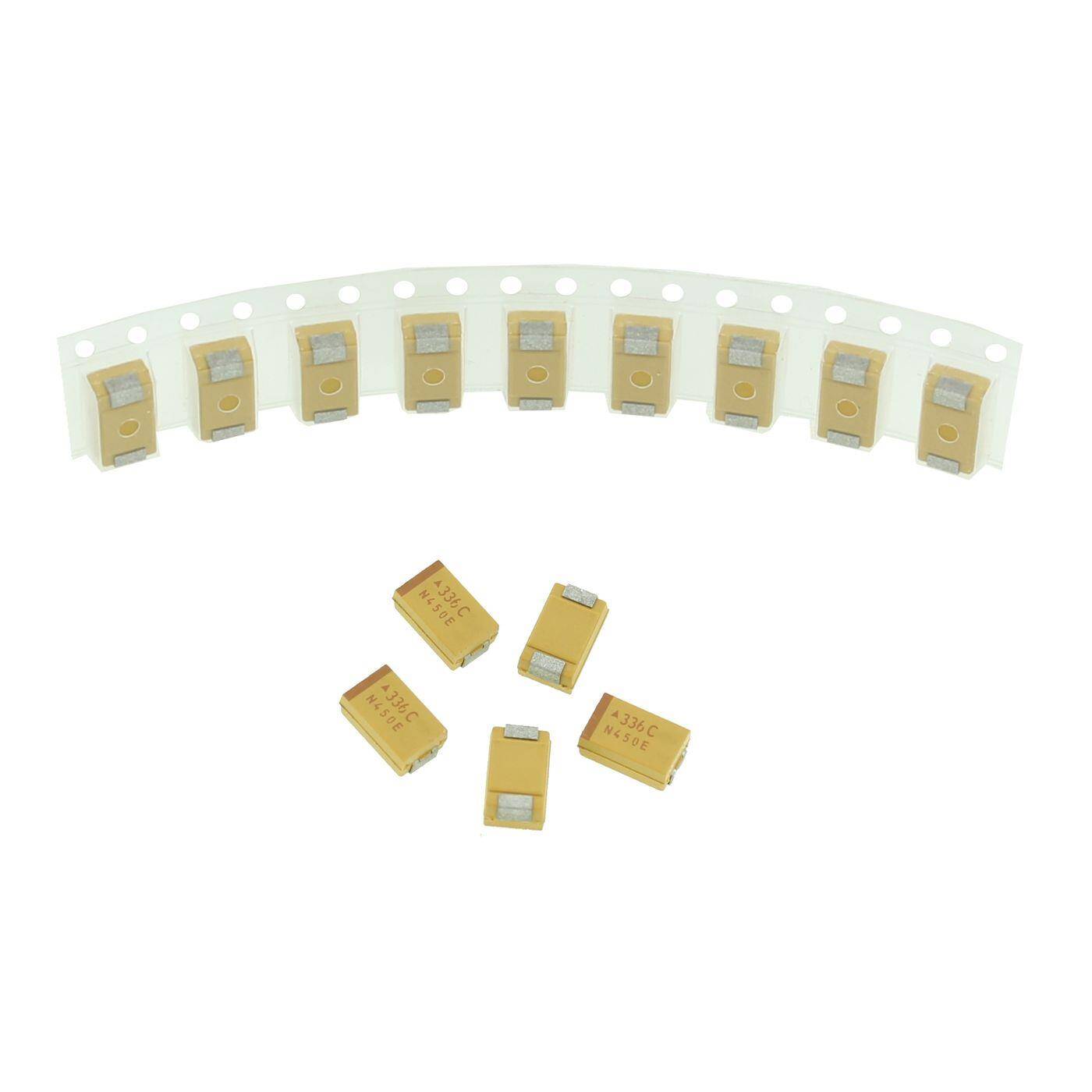 Tantal Kondensator SMD D 33µF 16V 125°C 7,3x4,3mm AVX TAJD336M016R 33uF