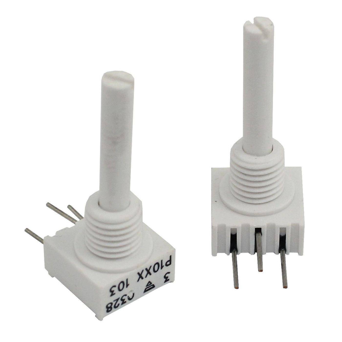 3/8" Zement Potentiometer - voll vergossen stehend 10kOhm ±10% 0,5W Vishay P10XXR10K10VSF