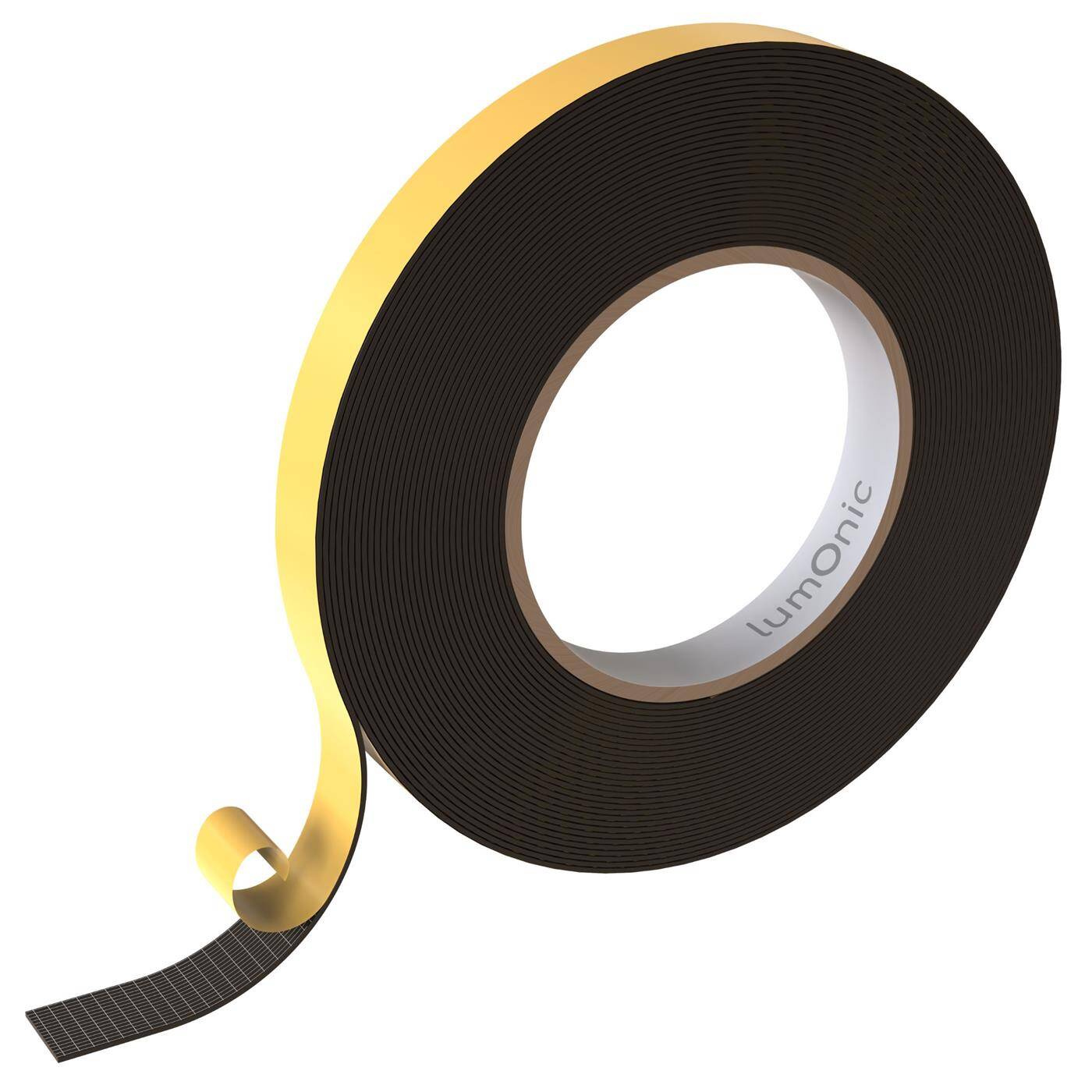 Lumonic 10 m Self-adhesive foam sealing tape, 15 mm x 1 mm - EVA foam, door seal, window seal, seal against drafts, dampen rattling, decoupling tape, foam tape