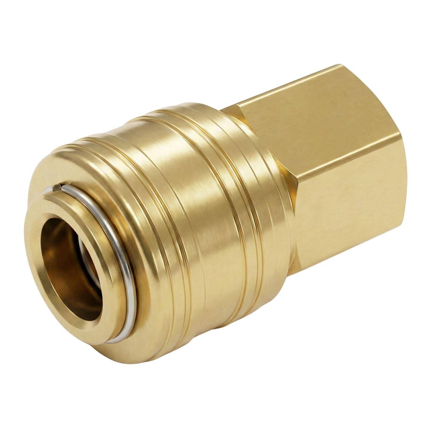 Lumonic I Kupplungsdose mit Innengewinde I 1/4" I aus Messing I Druckluftkupplung-Buchse I Schnellkupplung I für Werkstätten, Betriebe und Heimwerker