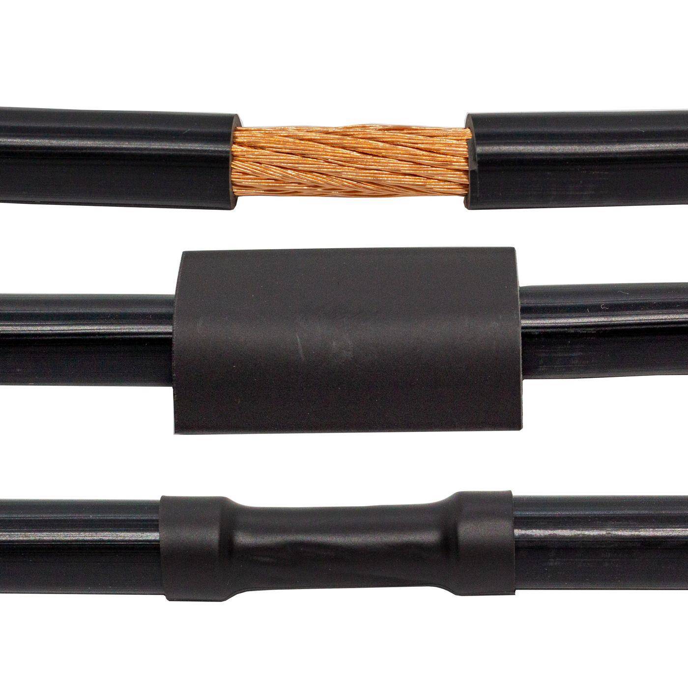 Lumonic Schrumpfschlauch Meterware 4:1 mit Kleber Schwarz - Hier von: 8mm auf 2mm - Dickwandiger Schrumfpschlauch in verschiedenen Größen