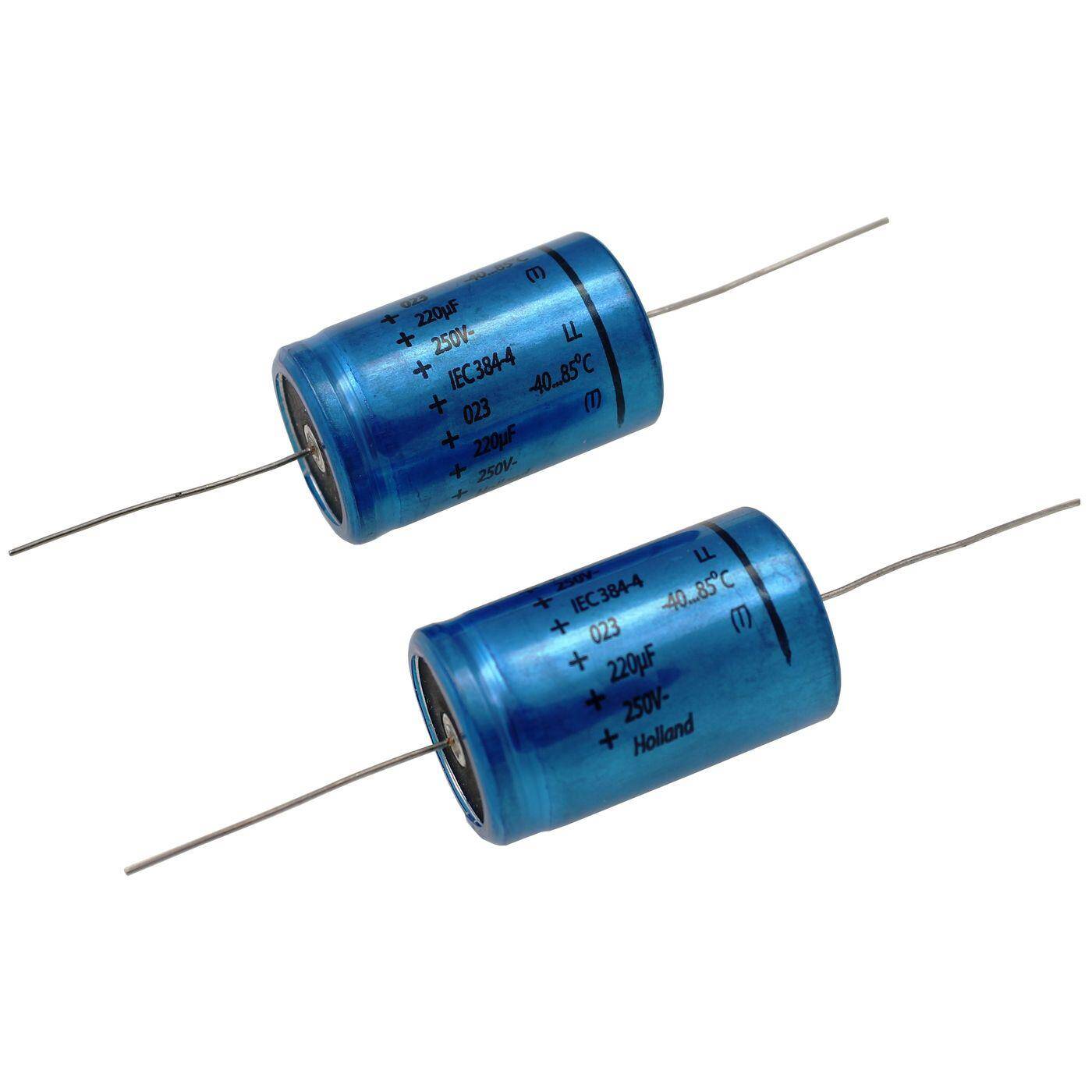 Elko Kondensator Axial 220µF 250V | Elektrolytkondensator bis zu einer Temperatur von 85°C | 25x40mm | 220uF 222202313221 BC