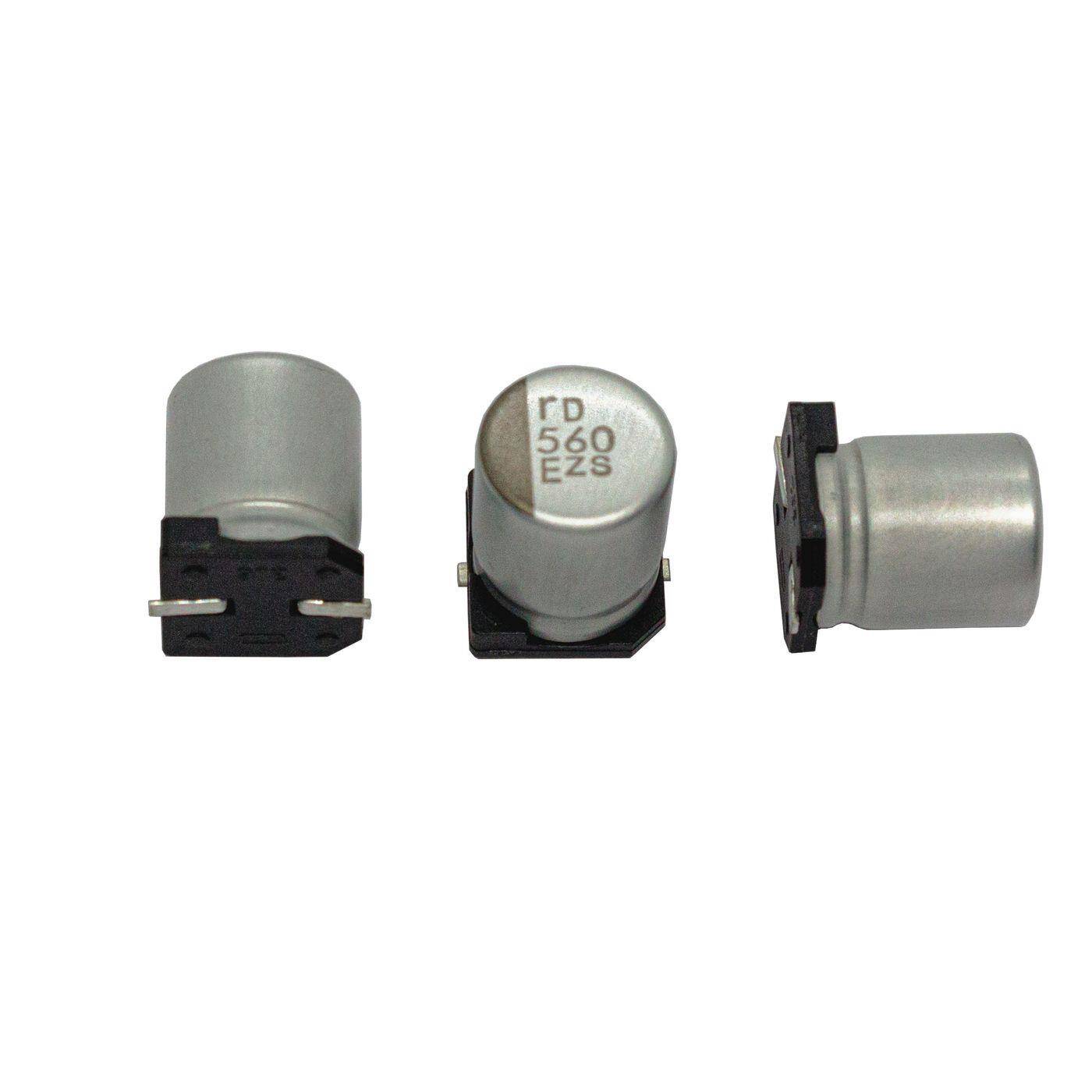 SMD Elko Kondensator 560µF 25V | Elektrolytkondensator bis zu einer Temperatur von 105°C | 8x10mm | 560uF EMZS250ARA561MHA0G UCC