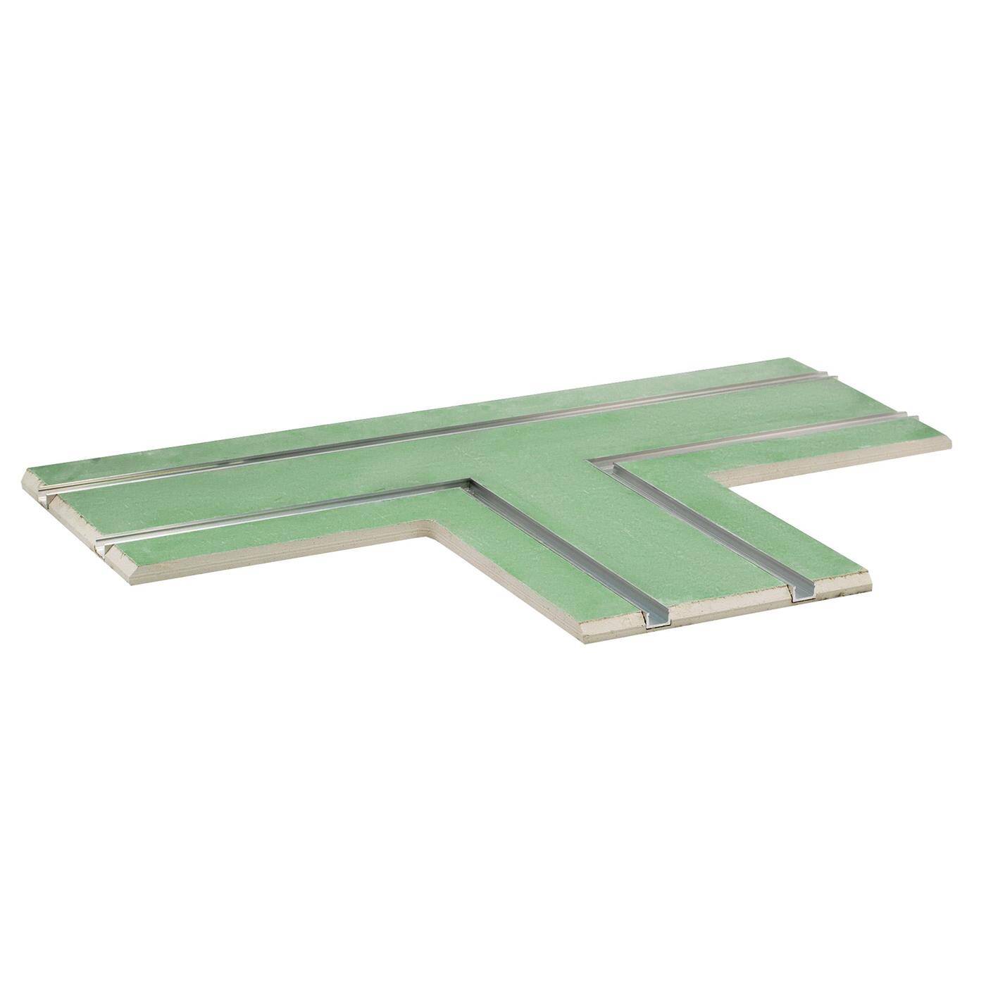 LED Trockenbau Paneel T-Form 2-läufig für 12mm Streifen LED Trockenbau Paneel T-Form 2-läufig für 12mm Streifen