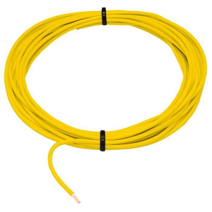 1m FLRY Fahrzeugleitung Gelb 1,5mm² rund Kabel Litze KFZ Stromkabel
