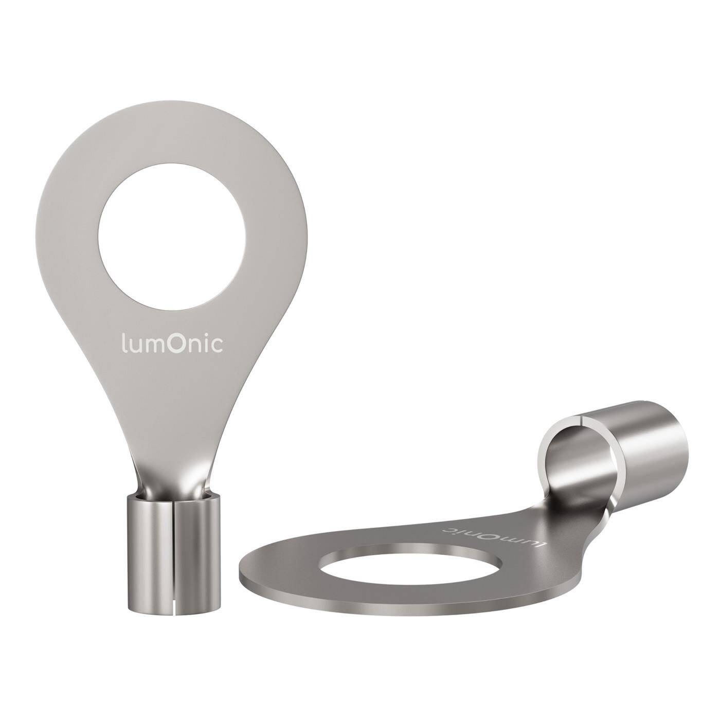 Lumonic 25x Ring cable lug 1,5-2,5mm² blank | M6 | Tinned copper | Secure cable connection without soldering | Crimp cable lug uninsulated | Motor vehicle, mechanical engineering, motorhome, battery