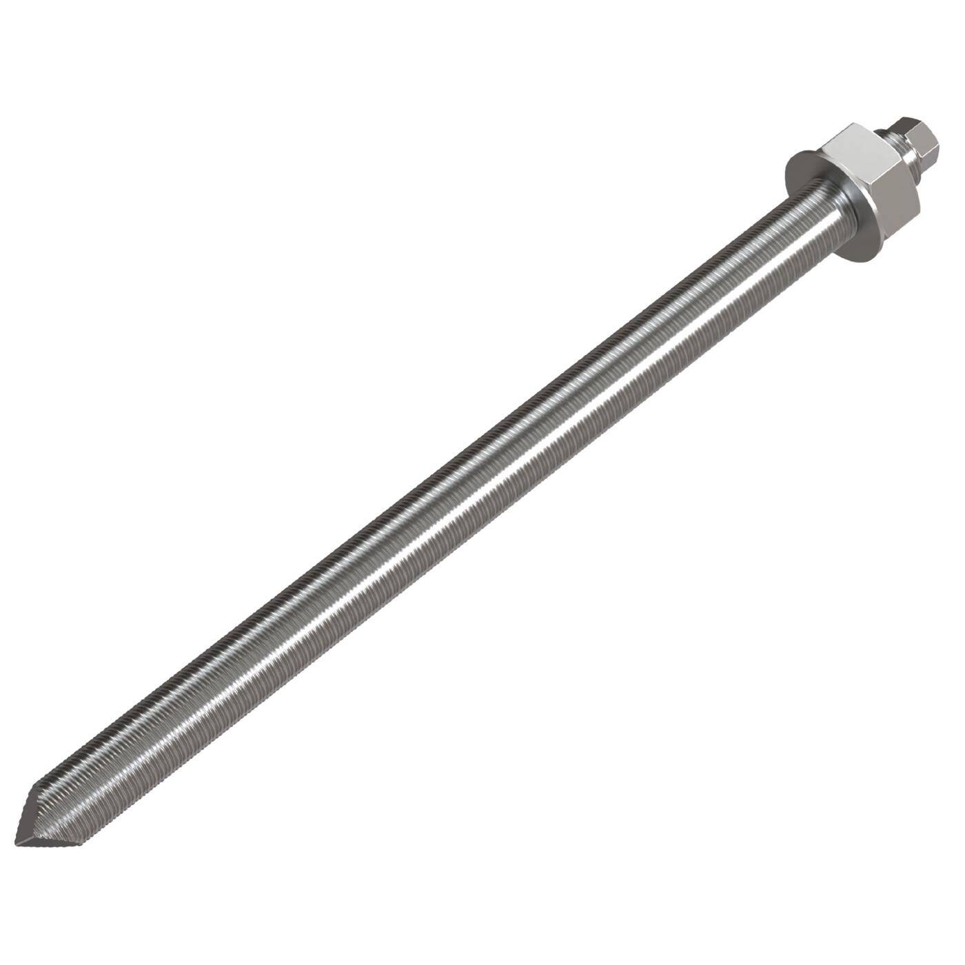 Lumonic Ankerstange M12 x 200 Verzinkt I Zur Verwendung als Keilanker, Metalldübel, Bolzenanker, Blitzdübel I Für verschiedene Arten Durchsteckmontagen