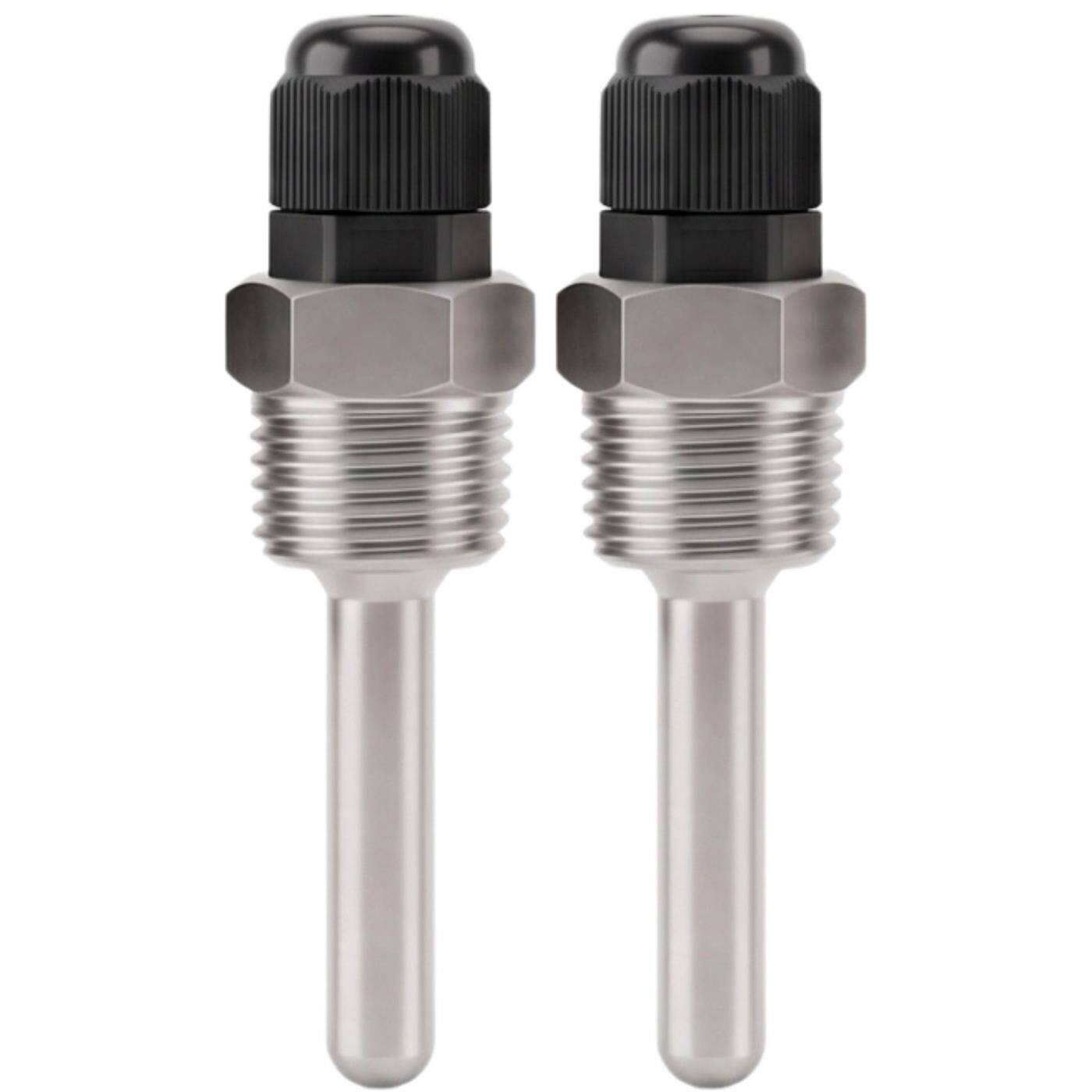 Lumonic Set of 2 immersion sleeves V2A stainless steel 1/2 inch | 50mm Installation length | Perfect fit for 6mm temperature sensors | for buffer storage, heating, solar + smart home