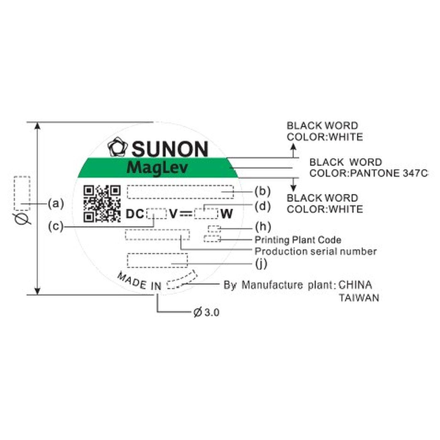 Lüfter 12V DC 1,26W 92x92x25mm 76,4m³/h 2700U/Min 76,4m³/h Sunon MF92251V21000UA99