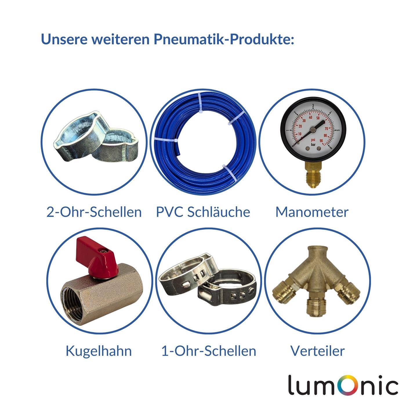 Lumonic I Compressed air distributor 2-fold I with external thread 3/8" I made of brass I Compressed air distributor I Compressed air diverter I Quick coupling I Multiple distributor I for workshops, businesses and DIY enthusiasts