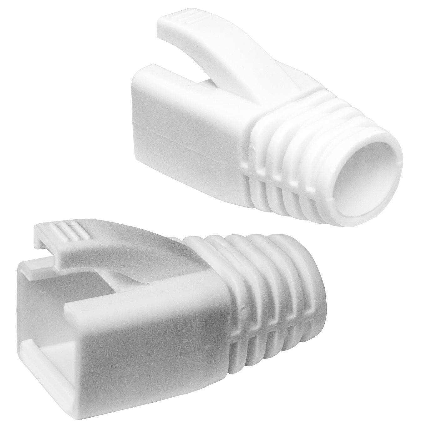 10x Netzwerkstecker RJ45 Stecker Weiß CAT5 CAT6 CAT7 LAN vergoldete Kontakte