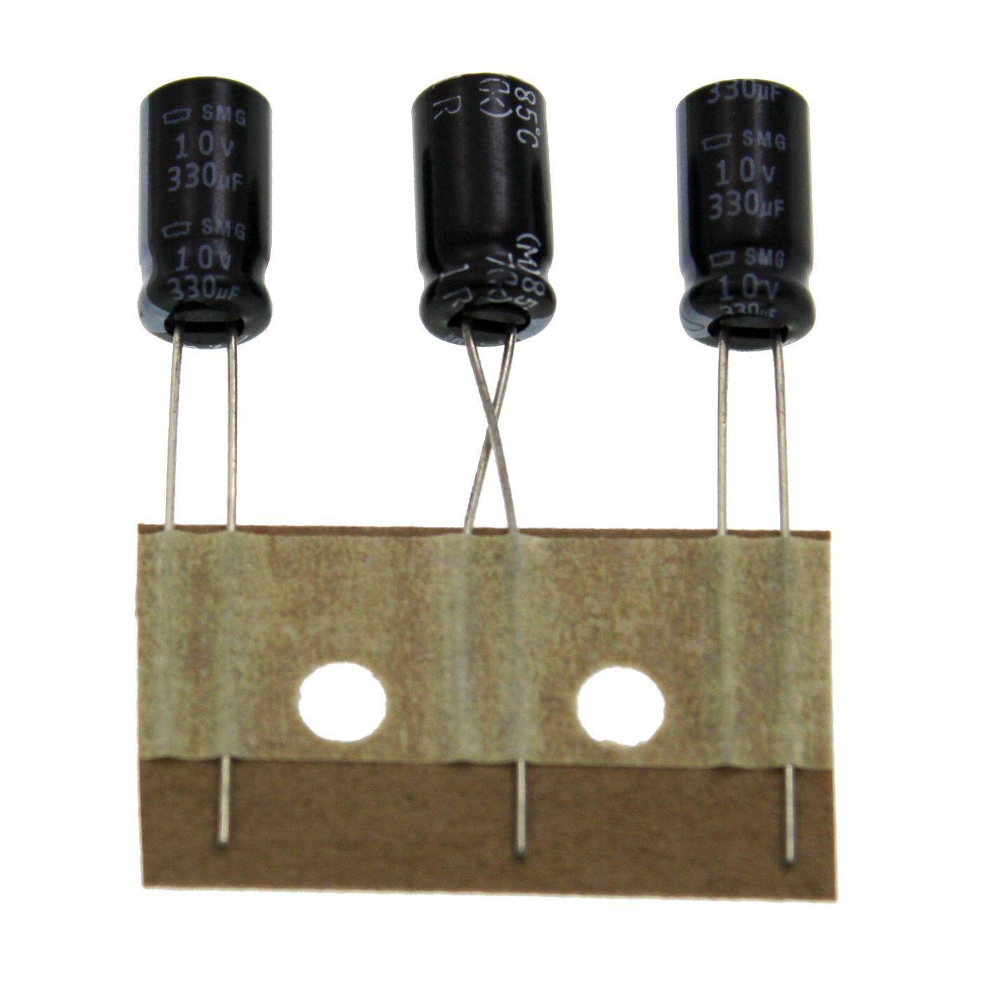Elko Kondensator Radial 330µF 10V | Elektrolytkondensator bis zu einer Temperatur von 85°C | 6,3x11mm | 330uF ESMG100ETD331MF11D United Chemi-Con
