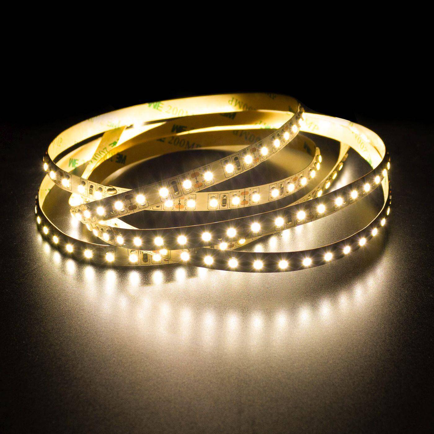 Lumonic LED Strip 5m Warm-Weiß 3000K LED Leiste 24V IP20 600LEDs 120 LED/m SMD2835 I LED Streifen I LED Stripe 500cm, LED Band, LED Lichtband