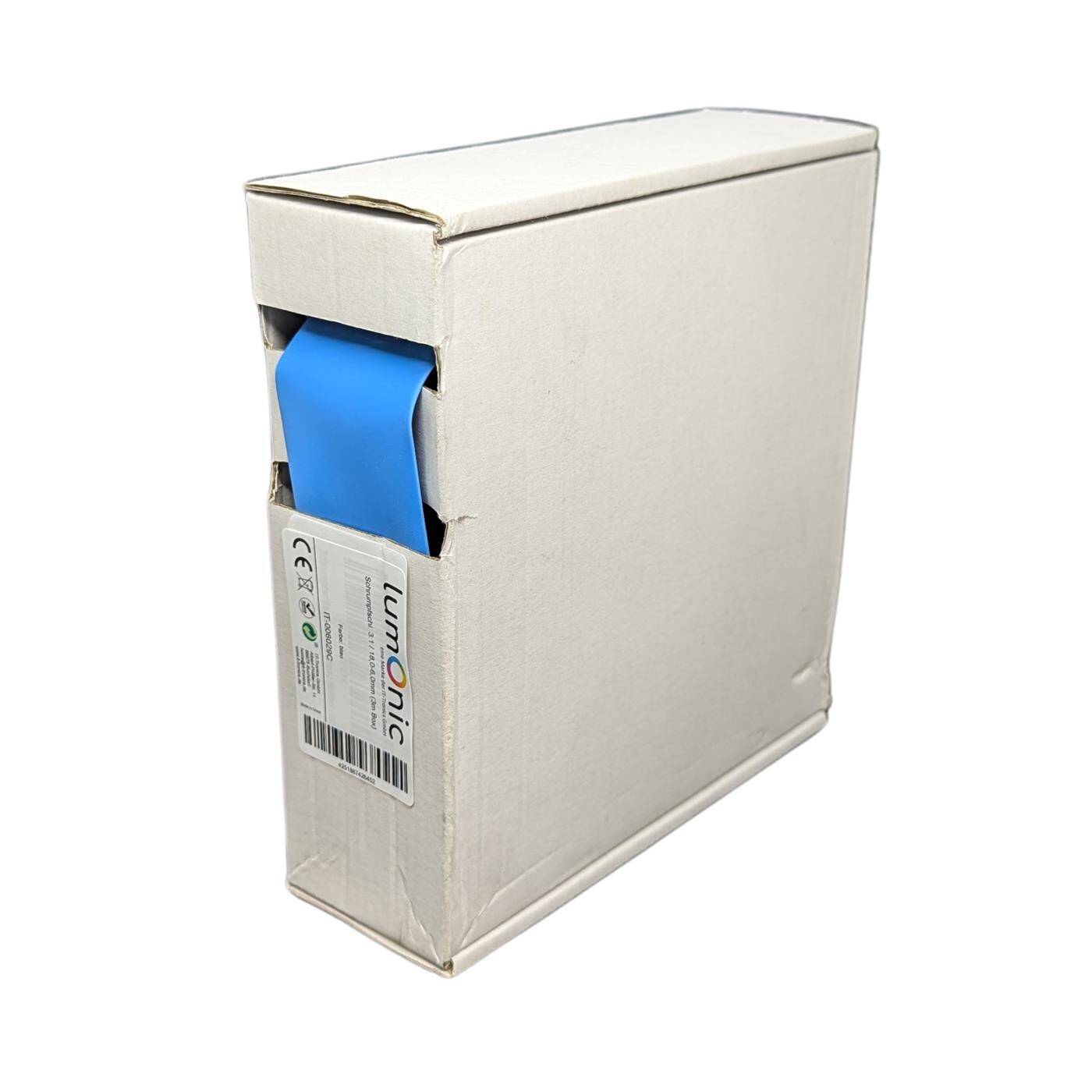 3m Heat shrink tubing Box 3:1 18 -> 6mm Blue Flexible