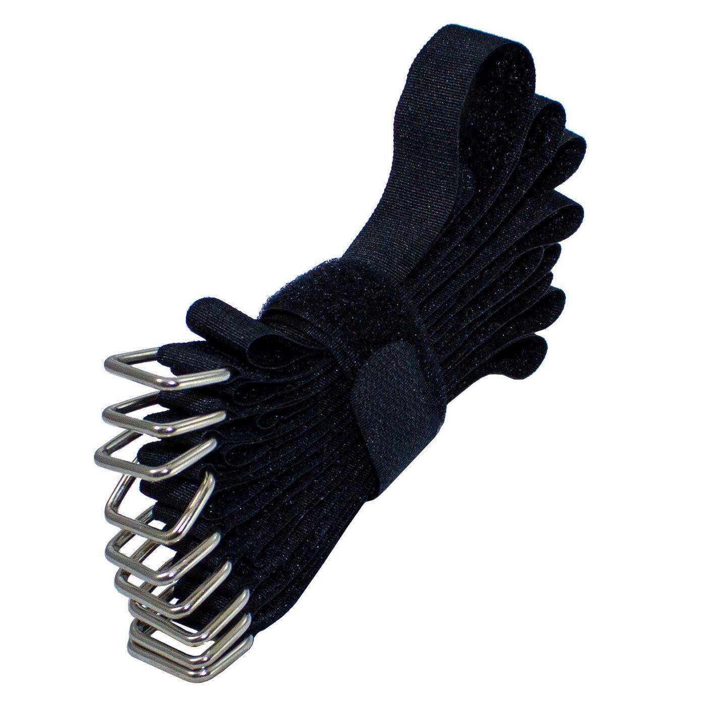 10x Hook + Loop Cable tie 300 x 20mm Black crossed Reusable Hook + Loop fastener 10x Hook + Loop Cable tie 300 x 20mm Black crossed Reusable Hook + Loop fastener