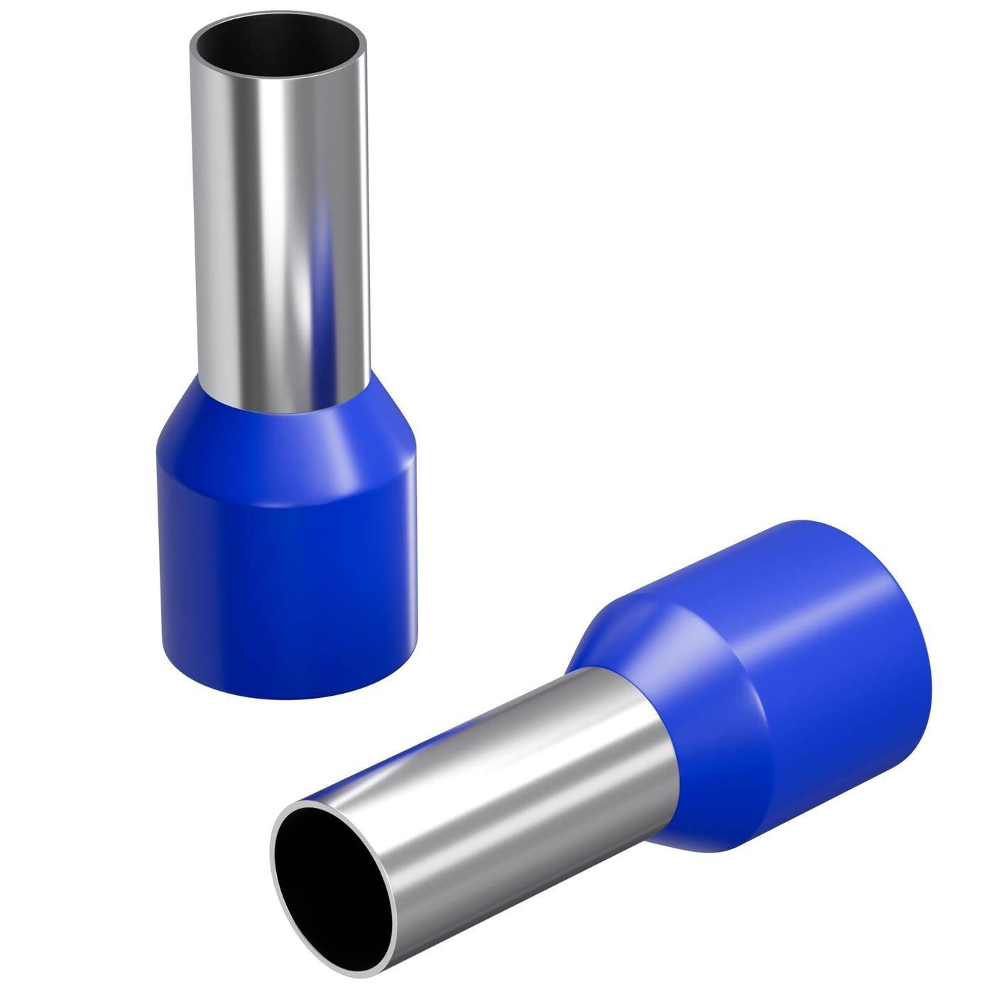 100x Aderendhülse isoliert 16mm² Blau Kupfer verzinnt 5,8x12mm Hülse