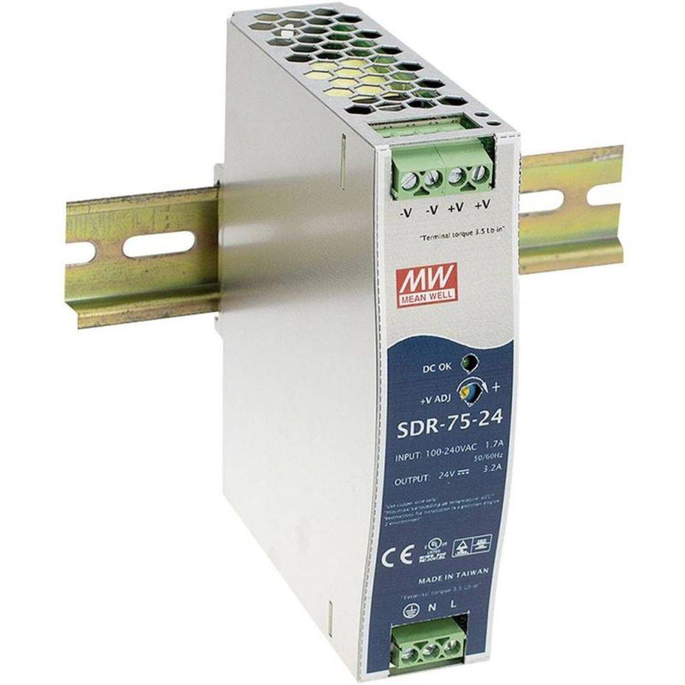 MEAN WELL SDR-75-12 75W 12V 6,3A Hutschienen Netzteil DIN-RAIL