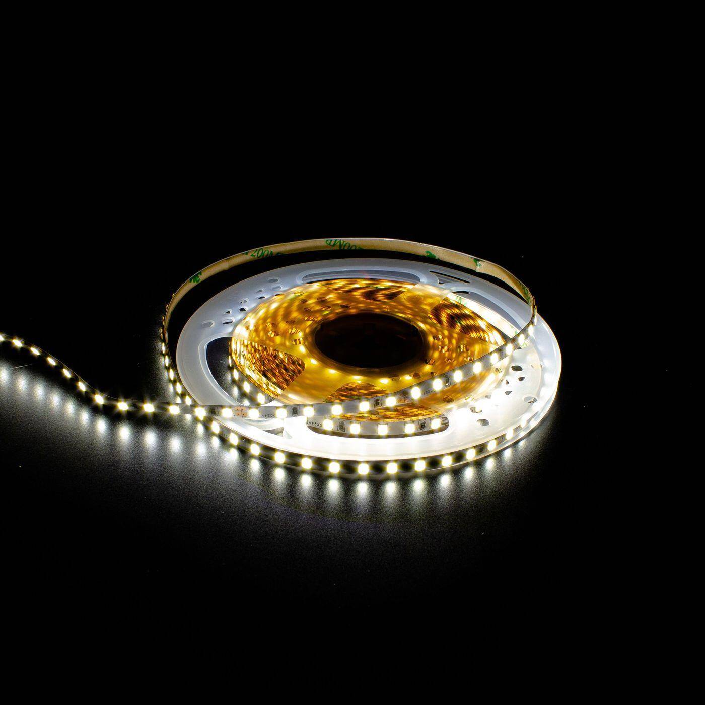 5m (500cm) LED Streifen Band Leiste 24V Neutral Weiß 4500K IP20 600LEDs 120LED/m SMD2835