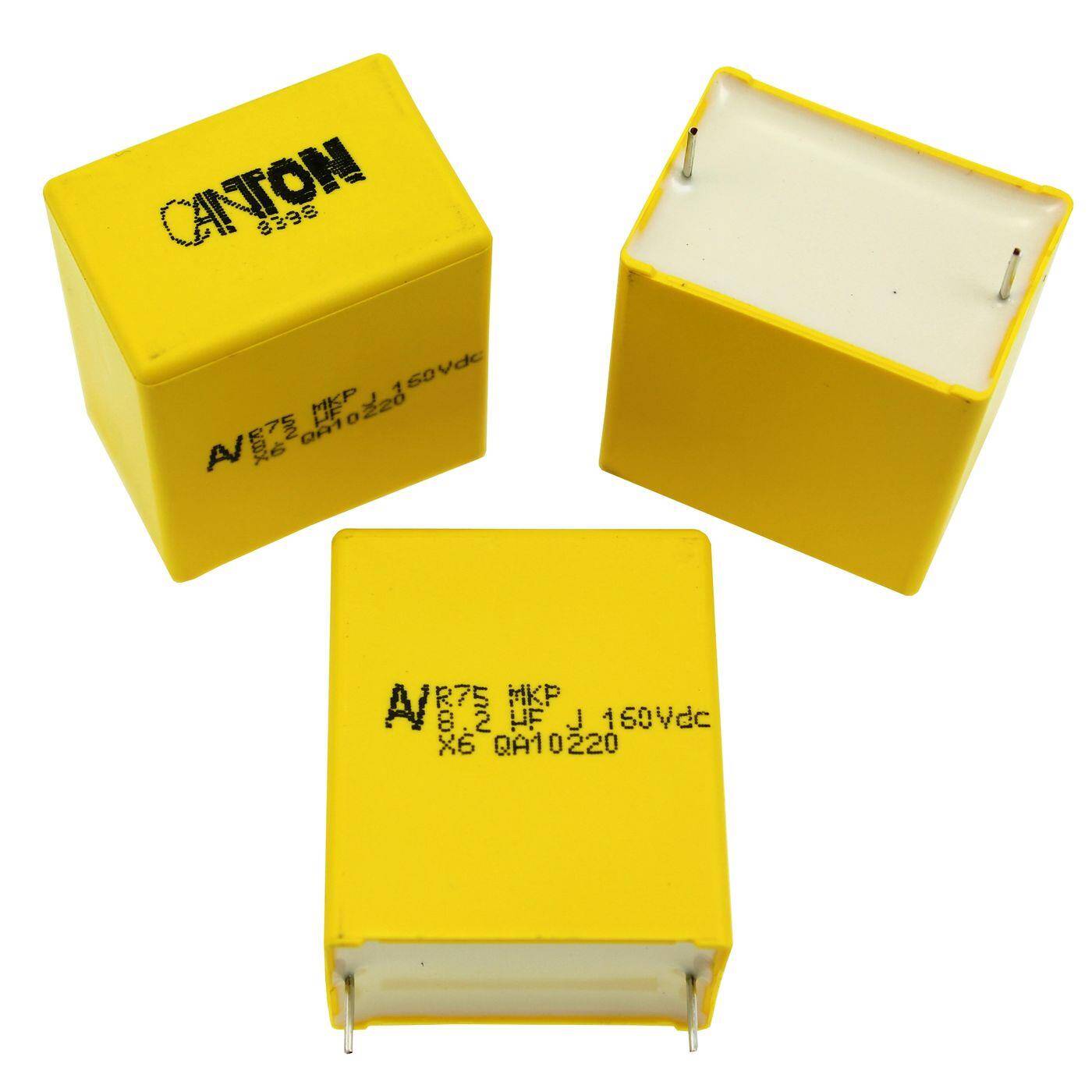 Arcotronics MKP Folien Kondensator | 8,2µF 160V DC I 2-Pin Anschluss I 2-Pin I 8,2uF, 8200nF I Kondensator für Frequenzweichen von Lautsprechern oder zur Entstörung von elektrischen Geräten