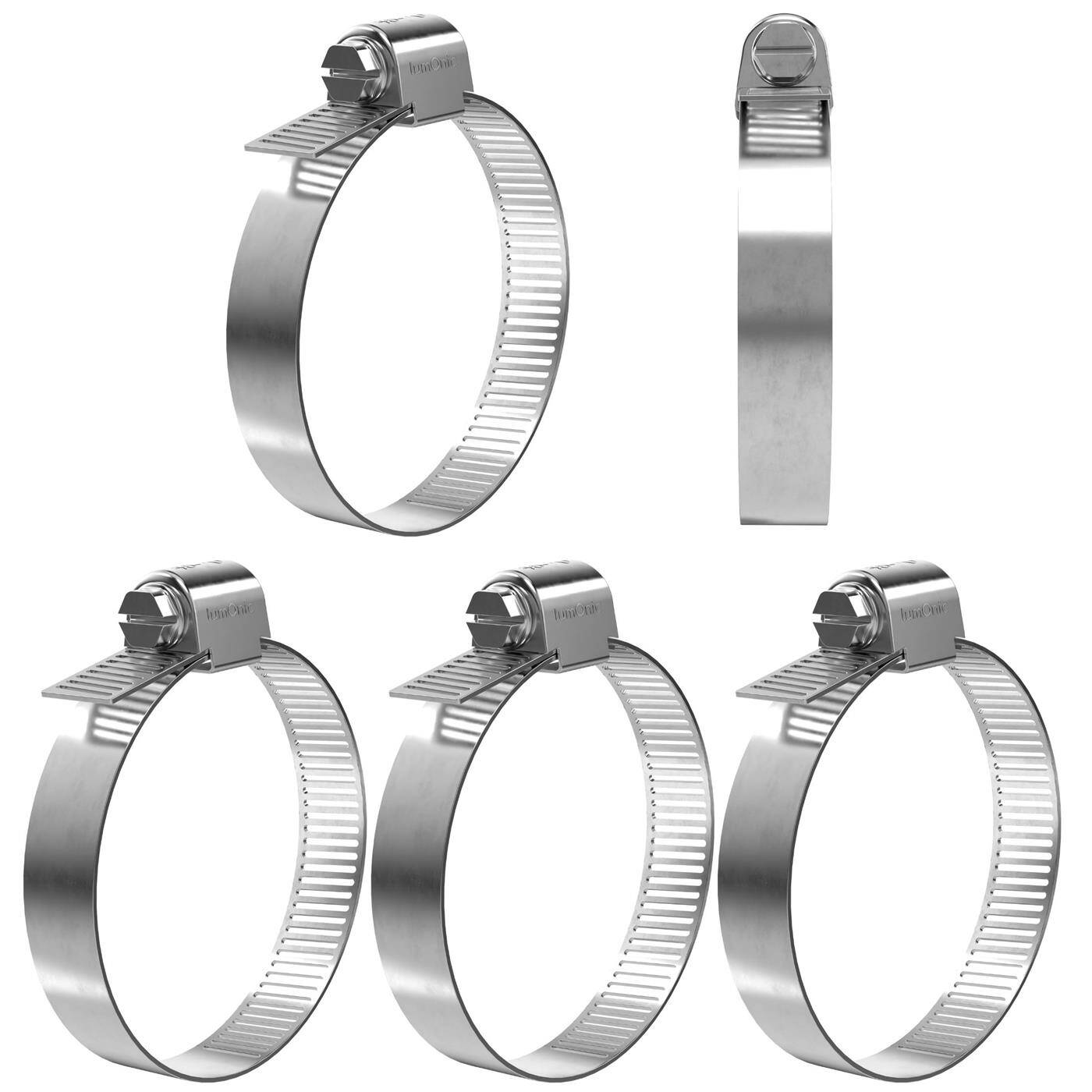 5x Hose clamp Stainless steel V2A 201 46-70mm Pipe clamp Hose clamp