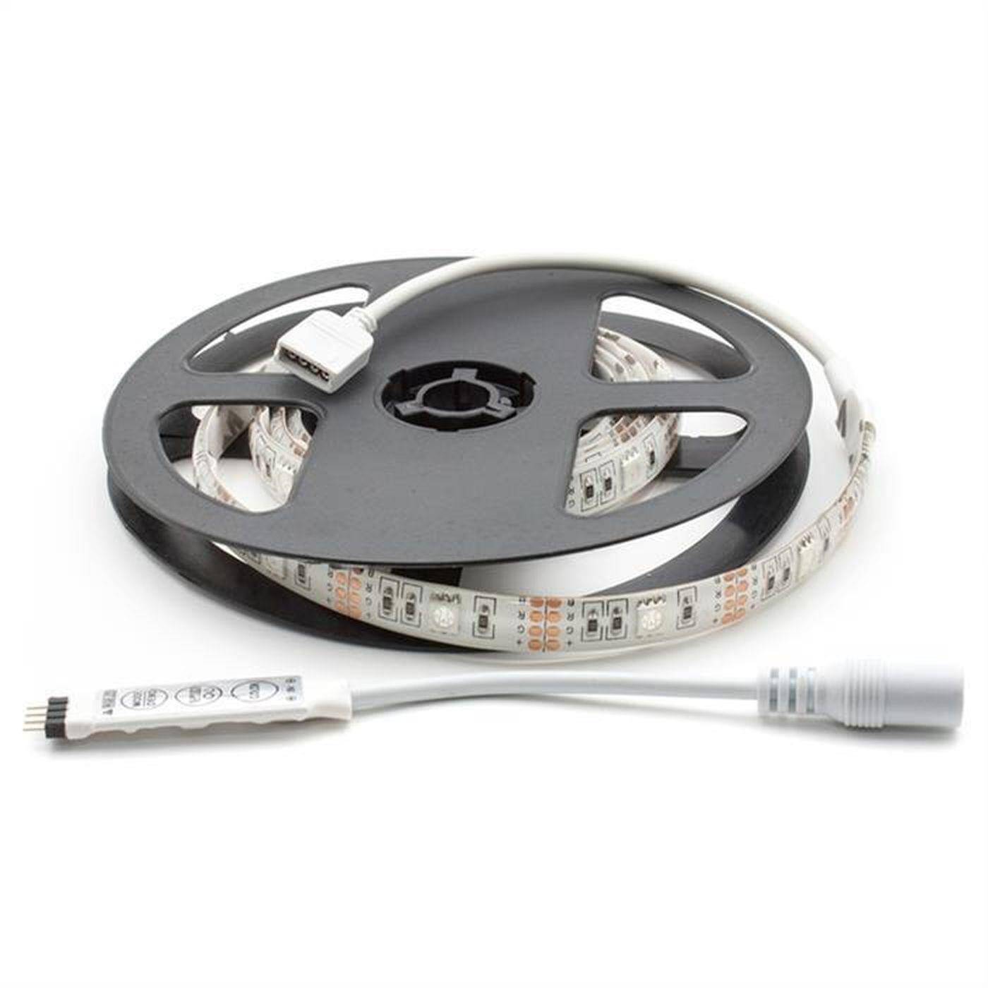 1m (100cm) RGB LED Streifen Band Leiste + Steuergerät 5V IP65 30LEDs 30LED/m SMD5050