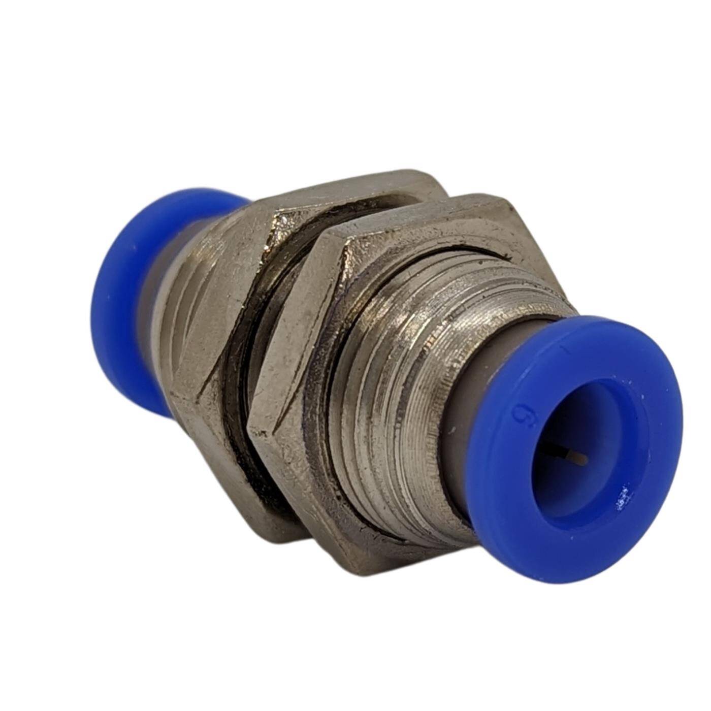 PU conduit bulkhead fitting with plug connector 6mm Bulkhead Fitting Pneumatic plug connector Fitting Compressed air