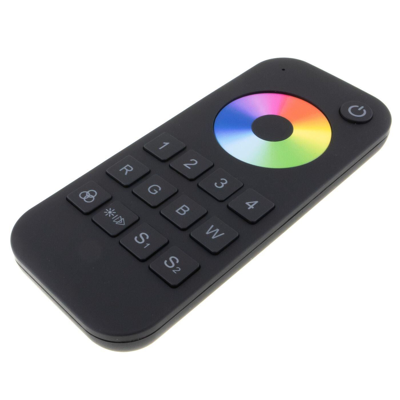 Elegance RGB RGBW LED 4-Zone Remote control Touch black for colour changing strips 4-Pin + 5-Pin