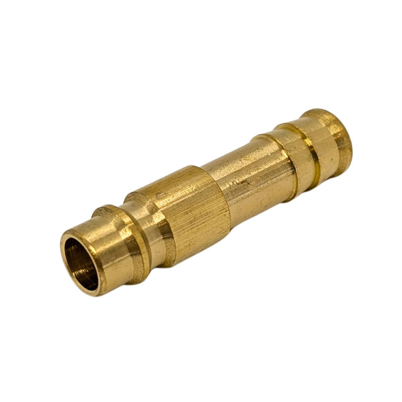 Coupling plug with hose nozzle for 9mm hose made of brass Compressed air coupling plug Quick coupling for workshops, businesses and DIY enthusiasts