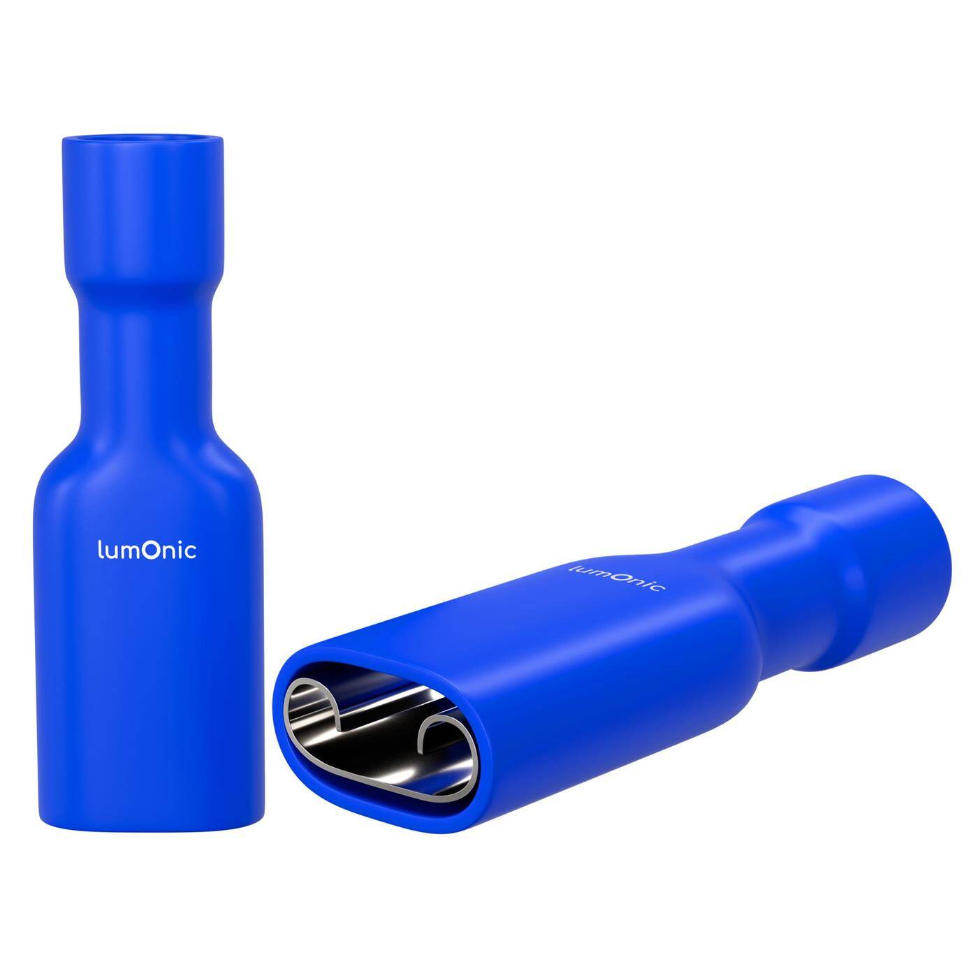 25x Flachsteckhülse vollisoliert 1,5-2,5mm² Steckmaß 0,8x6,4mm Blau für Flachstecker Messing verzinnt