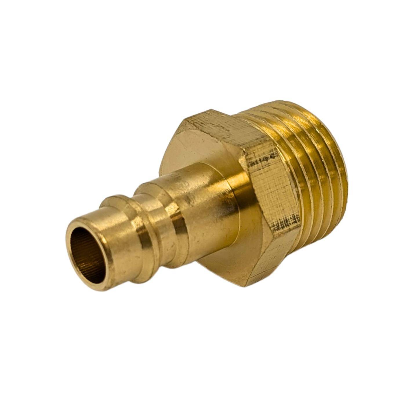Coupling plug with external thread 1/2" made of brass Compressed air coupling plug Quick coupling for workshops, businesses and DIY enthusiasts