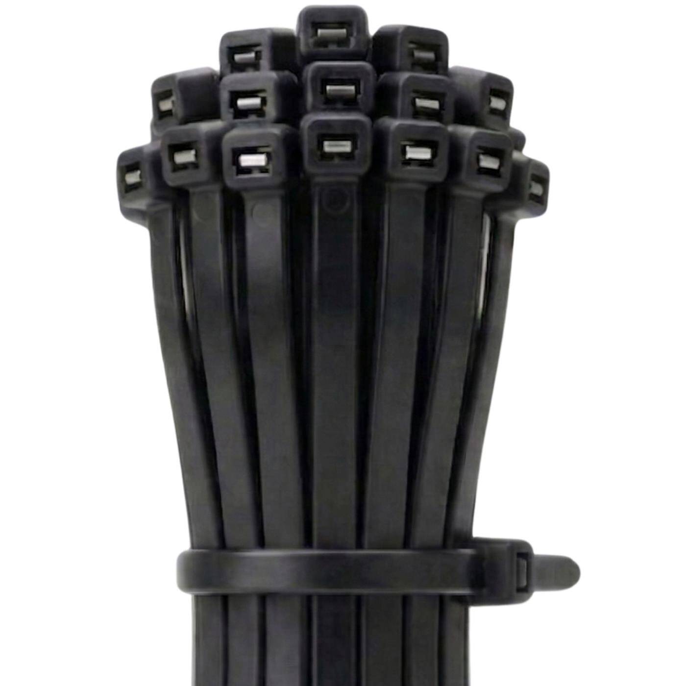 Lumonic 100 Stück Kabelbinder mit Metallzunge  | 360 × 4,5mm | bis 40kg Zugfestigkeit | Nylon PA6.6, UV-Beständig & Wetterfest | Industriequalität | Kabelmanagement, Werkstatt, Haushalt