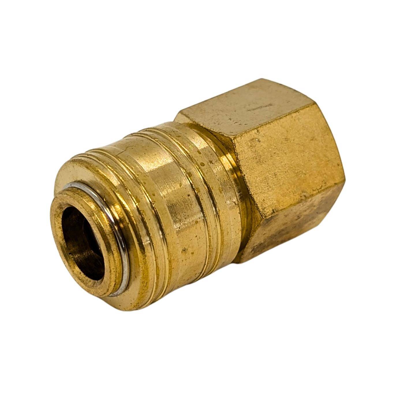 Coupling socket with internal thread 1/2" made of brass Compressed air coupling socket Quick coupling for workshops, businesses and DIY enthusiasts