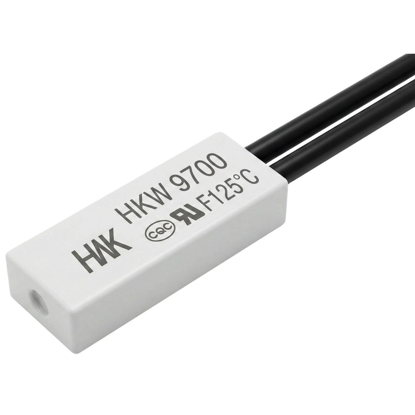 Lumonic Thermoschalter 125°C Öffner 250V 5A Kabel Temperaturschalter Thermostat HKW9700 Bimetall Thermoschutz