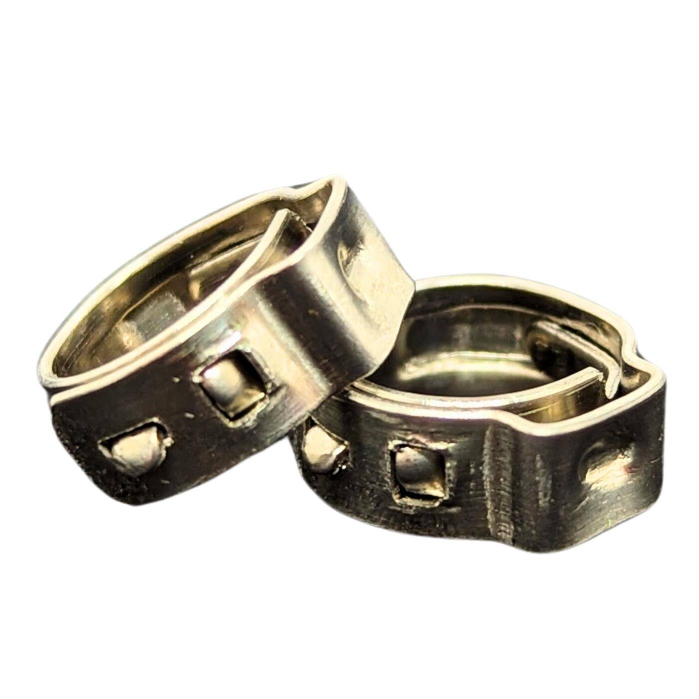 2x 1-Ohr-Schelle 5,3-6,5mm V2A Edelstahl Einohrschelle Schlauchschelle für Druckluft, Rohrsysteme, Garten, KFZ