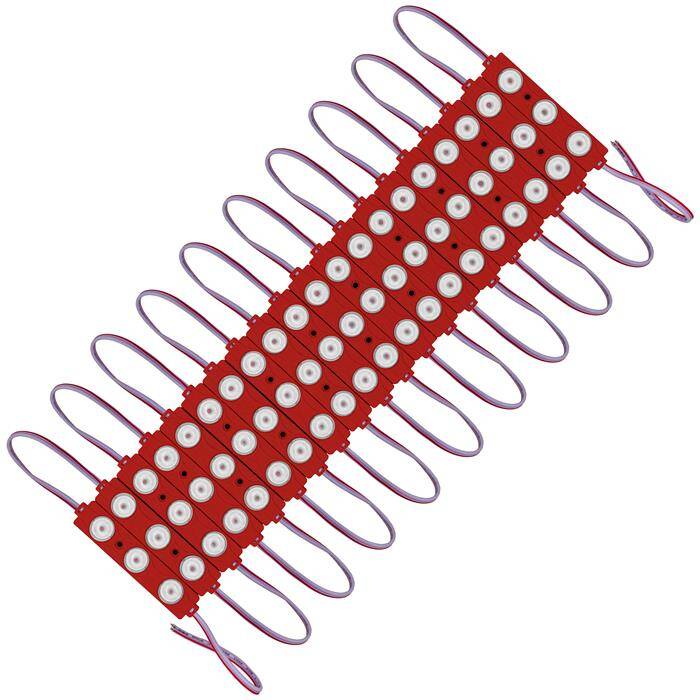 LED Modul Kette Rot 12V 1,5W 125mA IP65 3x LED pro Modul 88,5x17,5mm LED Modul Kette Rot 12V 1,5W 125mA IP65 3x LED pro Modul 88,5x17,5mm