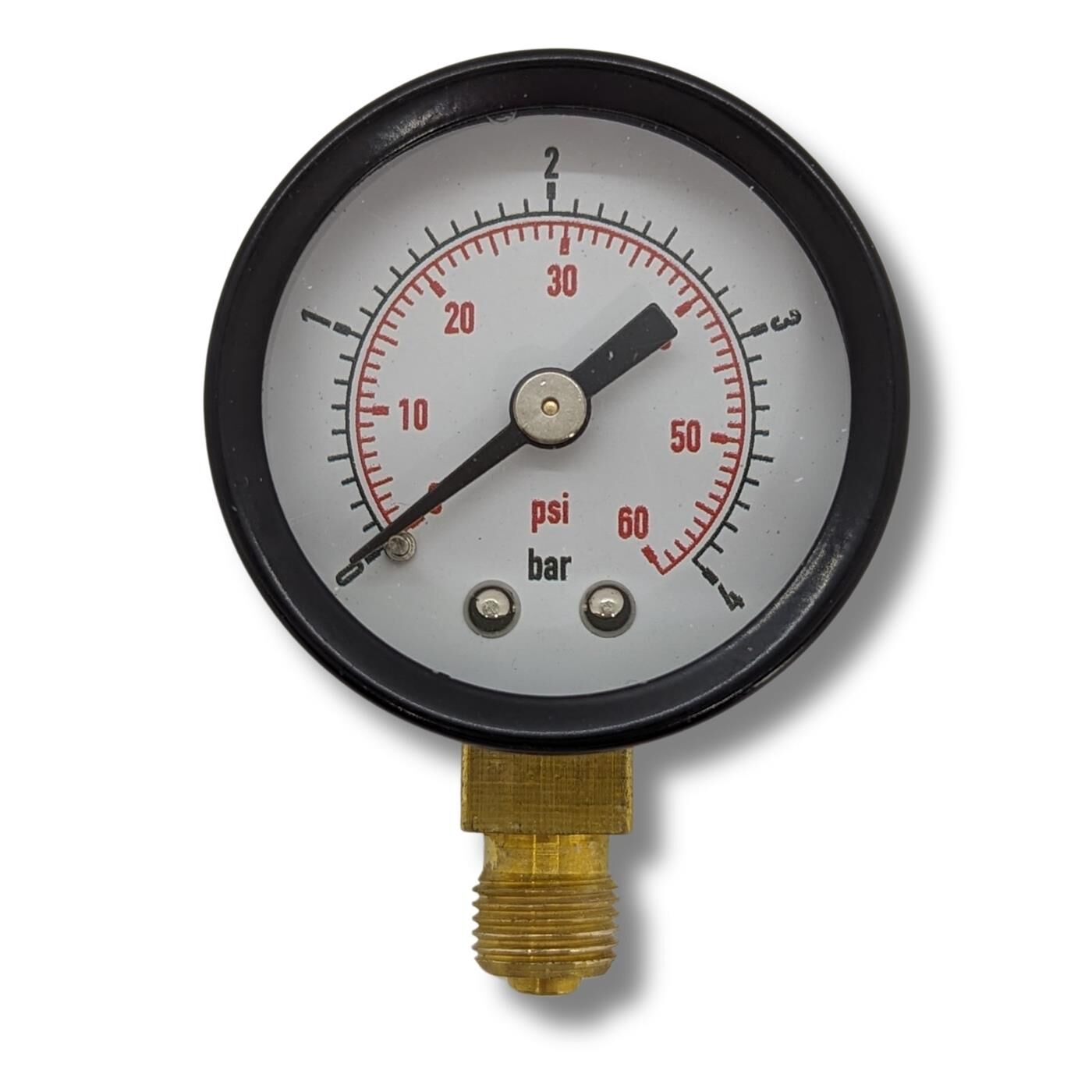 Manometer 0-6,0bar 1/8 Zoll Klasse 2,5 Anschluss unten Durchmesser 40mm Druckmesser für Druckluft und Wasser