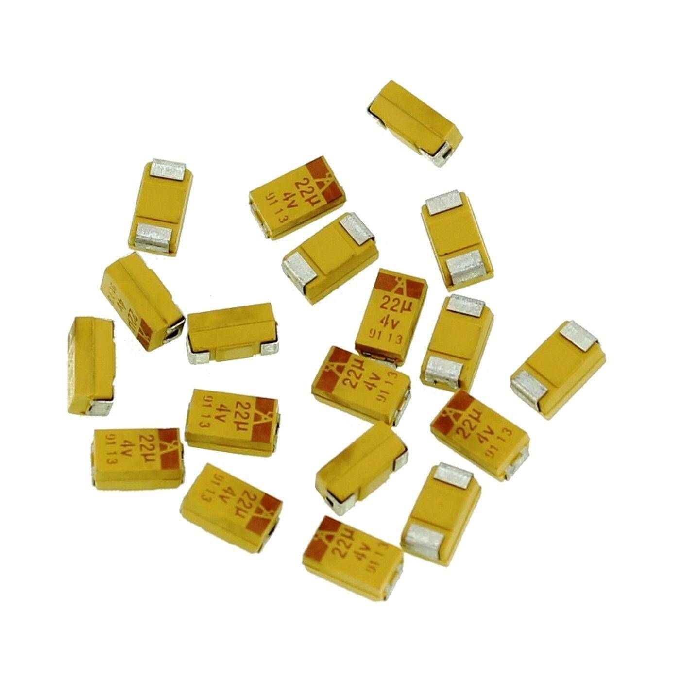 Tantal Kondensator SMD C 22µF 4V 125°C 6x3,2mm AVX TAJC226M004R 22uF