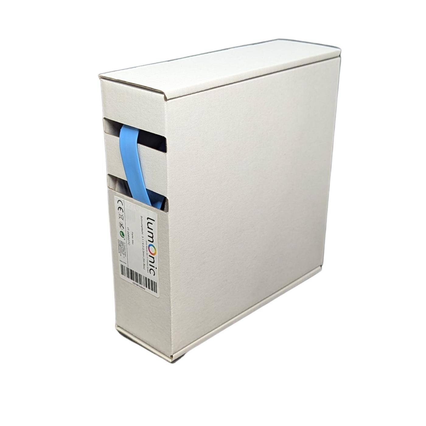 5m Schrumpfschlauch Box 3:1 9 -> 3mm Blau