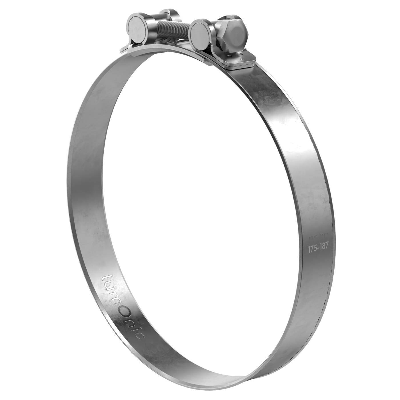 1x Lumonic Gelenkbolzenschelle Edelstahl 175-187mm V2A Auspuffschelle für Bau PKW LKW