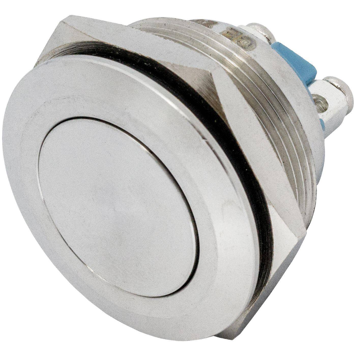 Stainless steel Push button domed Ø25mm IP65 Screw Connection 250V 3A Vandal-proof