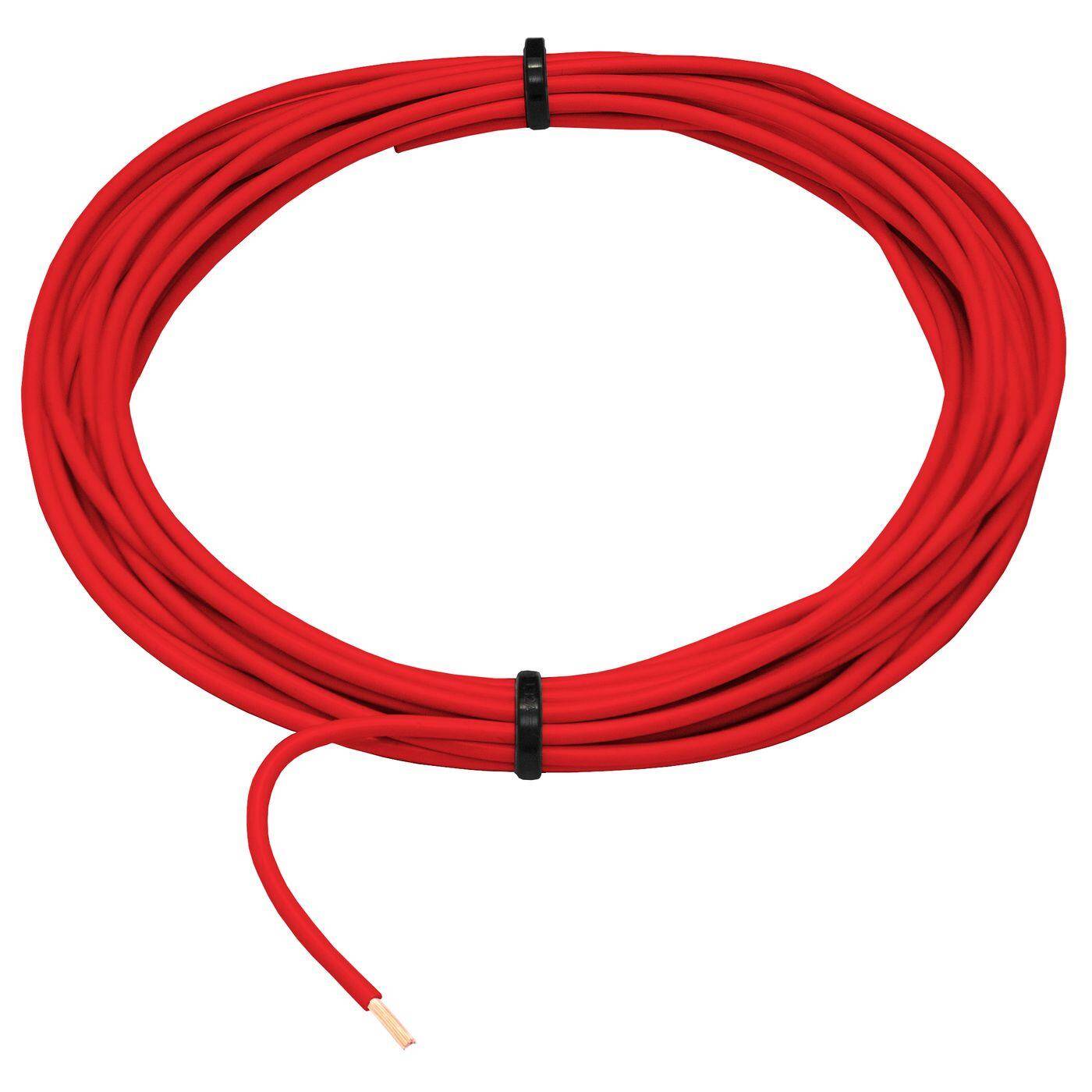 1m FLRY Fahrzeugleitung Rot 1mm² rund Kabel Litze KFZ Stromkabel