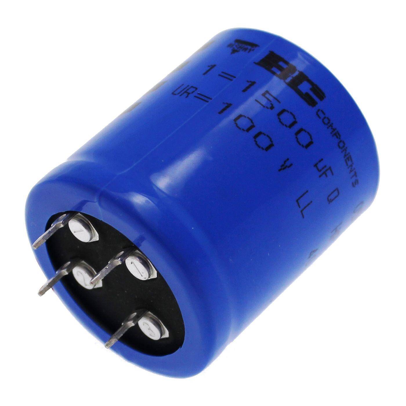 4-Pin Elko Capacitor 1500µF 100V | Electrolytic capacitor up to a temperature of 85°C | 35x40mm | 1500uF 222205059152 BC