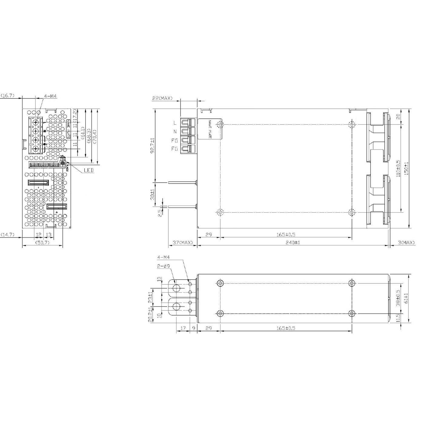 TDK Lambda SWS1000L-24 1056W 24V 44A Industrielles Netzteil