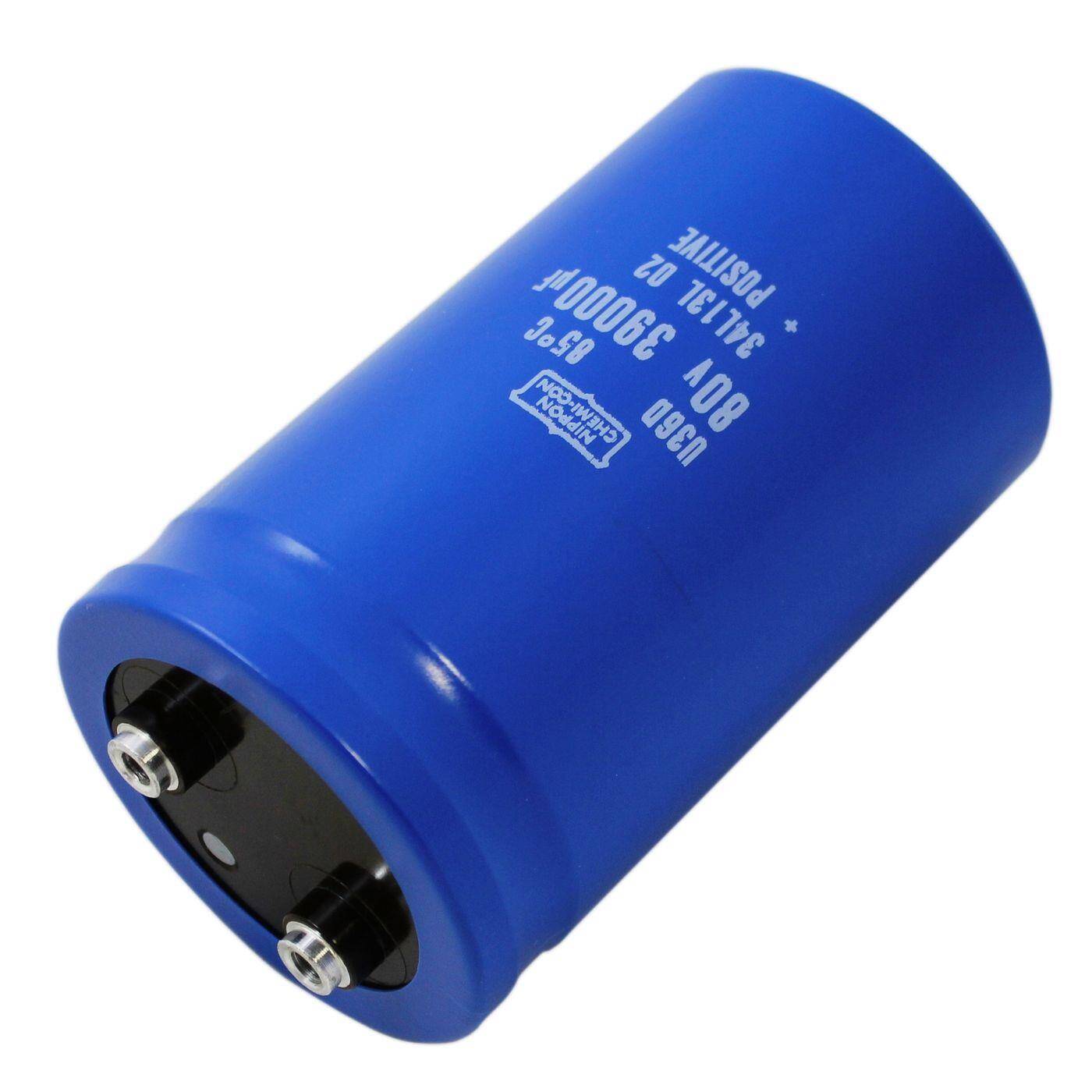 Schraub Elko Kondensator 39000µF 80V | Elektrolytkondensator bis zu einer Temperatur von 85°C | 63,5x105mm | 39000uF E36D800HPN393MDA5U United Chemi-Con