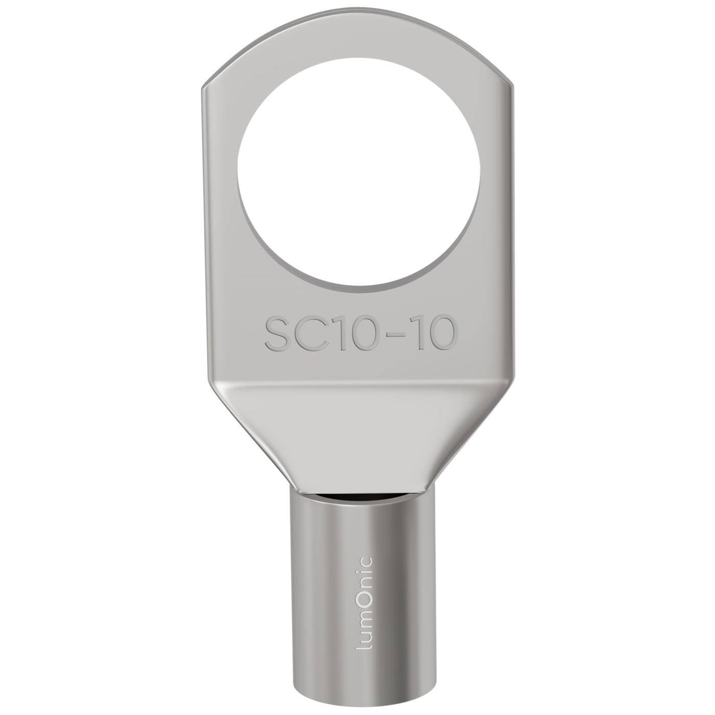 10x Rohrkabelschuh blank 10mm² Lochdurchmesser M10 SC10-10 Ringzunge Kupfer verzinnt