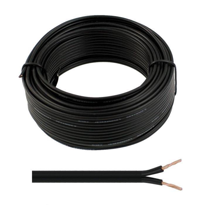 10m Lautsprecherkabel 2x 0,75mm² Schwarz Audiokabel Boxenkabel 10m Lautsprecherkabel 2x 0,75mm² Schwarz Audiokabel Boxenkabel