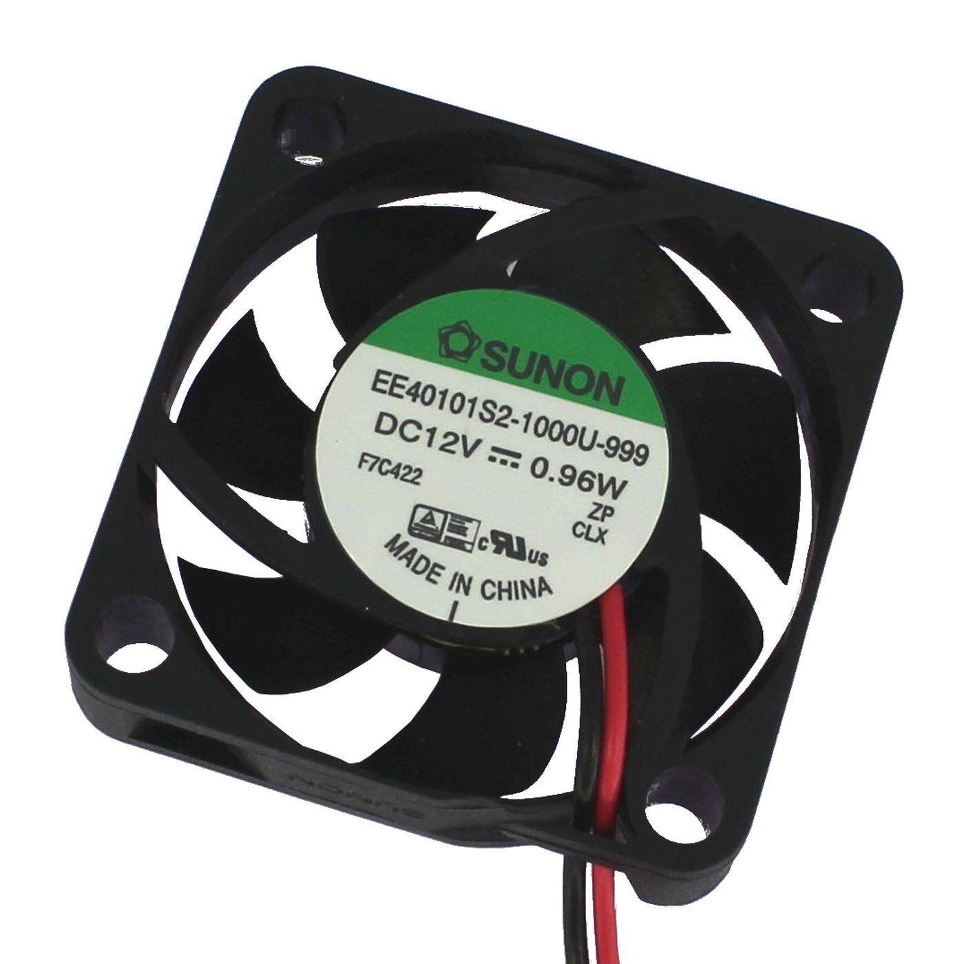 Fan 12V DC 0,96W 40x40x10mm 12m³/h 6100U/Min 12m³/h Sunon EE40101S21000U999